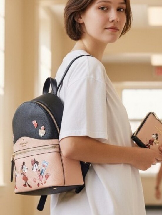 kate spade Handbags - Kate Spade SET x Disney Minnie Mouse Medium Backpack & L Zip Bi-fold Wallet